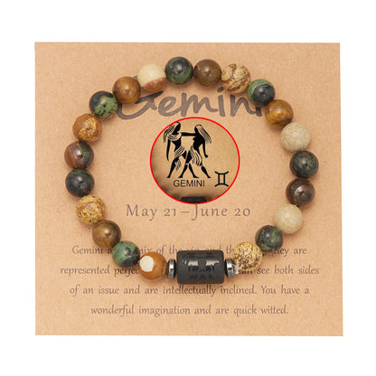 Tigerauge Sternzeichen-Armband – 12 Sternbilder Glücksarmband