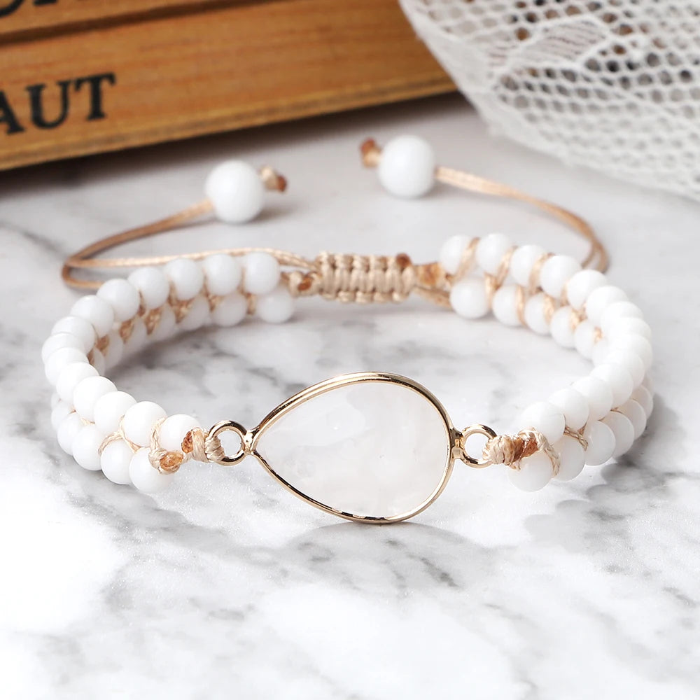 4 mm Howlith-Armband – Mini-Naturstein für Yoga & Heilung