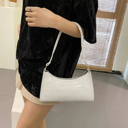PU Leder Schultertasche – Alligator Look für stilvolle Auftritte