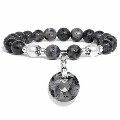 Kraftstein-Armband mit Symbolen – Naturstein-Schmuck für Frauen