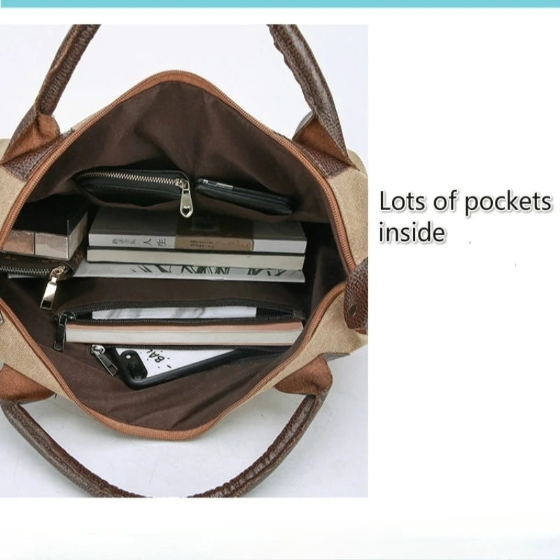 Canvas Damen Umhängetasche – Groß & Stylisch für Alltag & Reise
