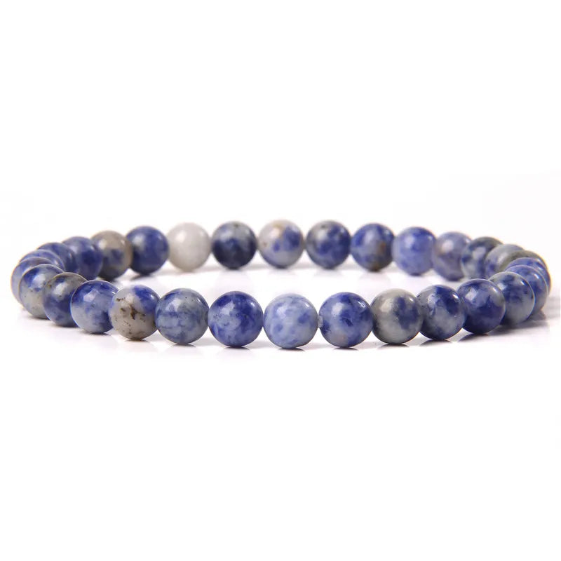 6 mm Naturstein-Armband – Apatit, Lapislazuli & Türkis für Damen & Herren