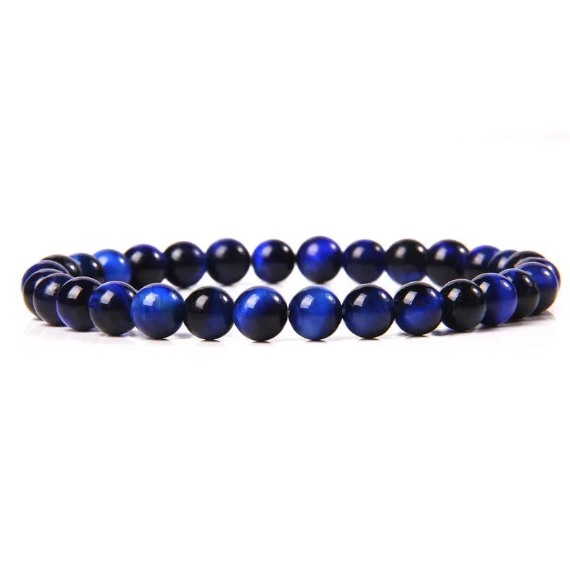 6 mm Naturstein-Armband – Apatit, Lapislazuli & Türkis für Damen & Herren