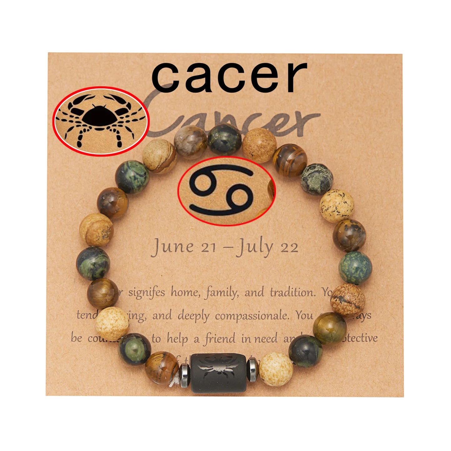 Tigerauge Sternzeichen-Armband – 12 Sternbilder Glücksarmband