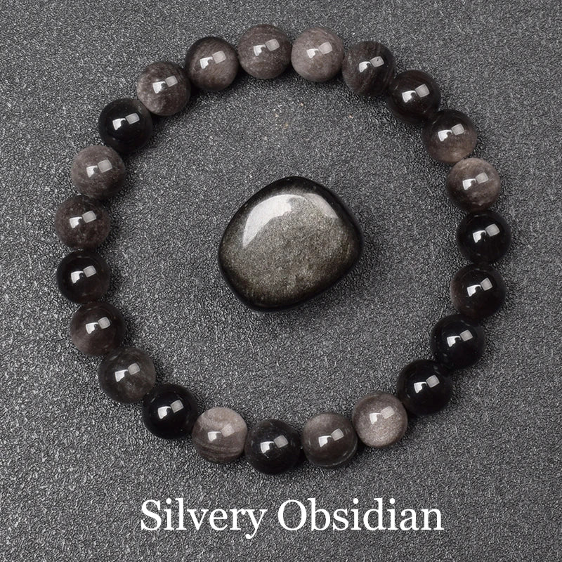 Goldener Obsidian Armband – Naturstein-Energieschmuck für Damen & Herren