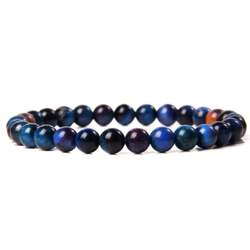 6 mm Naturstein-Armband – Apatit, Lapislazuli & Türkis für Damen & Herren
