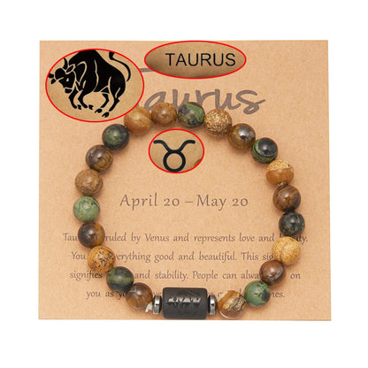 Tigerauge Sternzeichen-Armband – 12 Sternbilder Glücksarmband