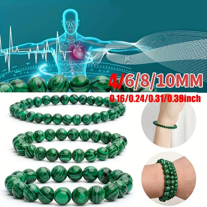 Malachit Naturstein-Armband – Heilung & Meditation für Damen & Herren