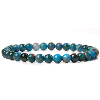6 mm Naturstein-Armband – Apatit, Lapislazuli & Türkis für Damen & Herren
