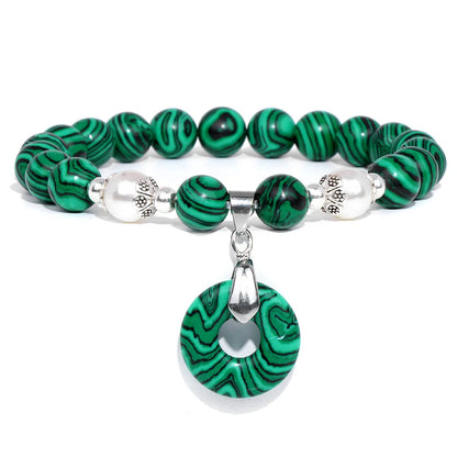 Kraftstein-Armband mit Symbolen – Naturstein-Schmuck für Frauen