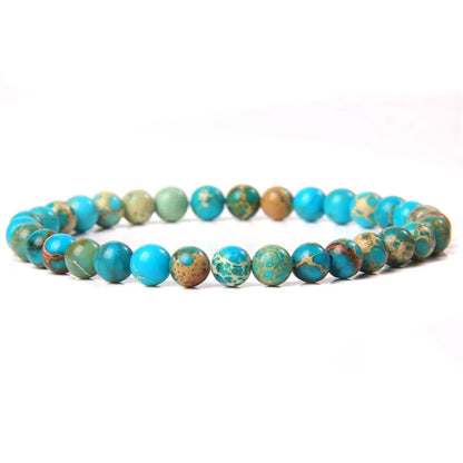 6 mm Naturstein-Armband – Apatit, Lapislazuli & Türkis für Damen & Herren