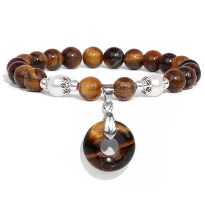Kraftstein-Armband mit Symbolen – Naturstein-Schmuck für Frauen