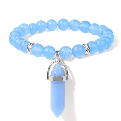 Kraftstein-Armband mit Symbolen – Naturstein-Schmuck für Frauen