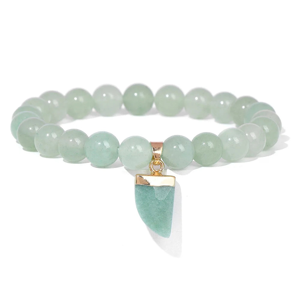 Kraftstein-Armband mit Symbolen – Naturstein-Schmuck für Frauen