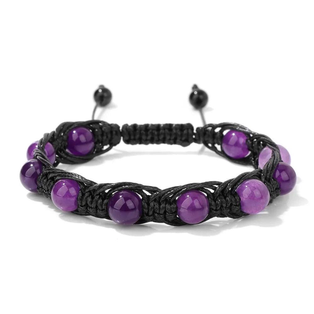 Geflochtenes Tigerauge & Türkis Armband – Verstellbarer Chakra-Schmuck