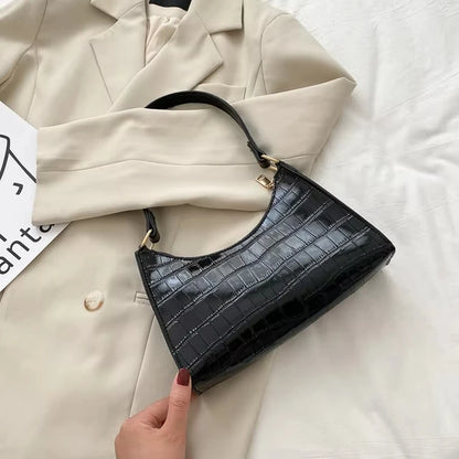 PU Leder Schultertasche – Alligator Look für stilvolle Auftritte