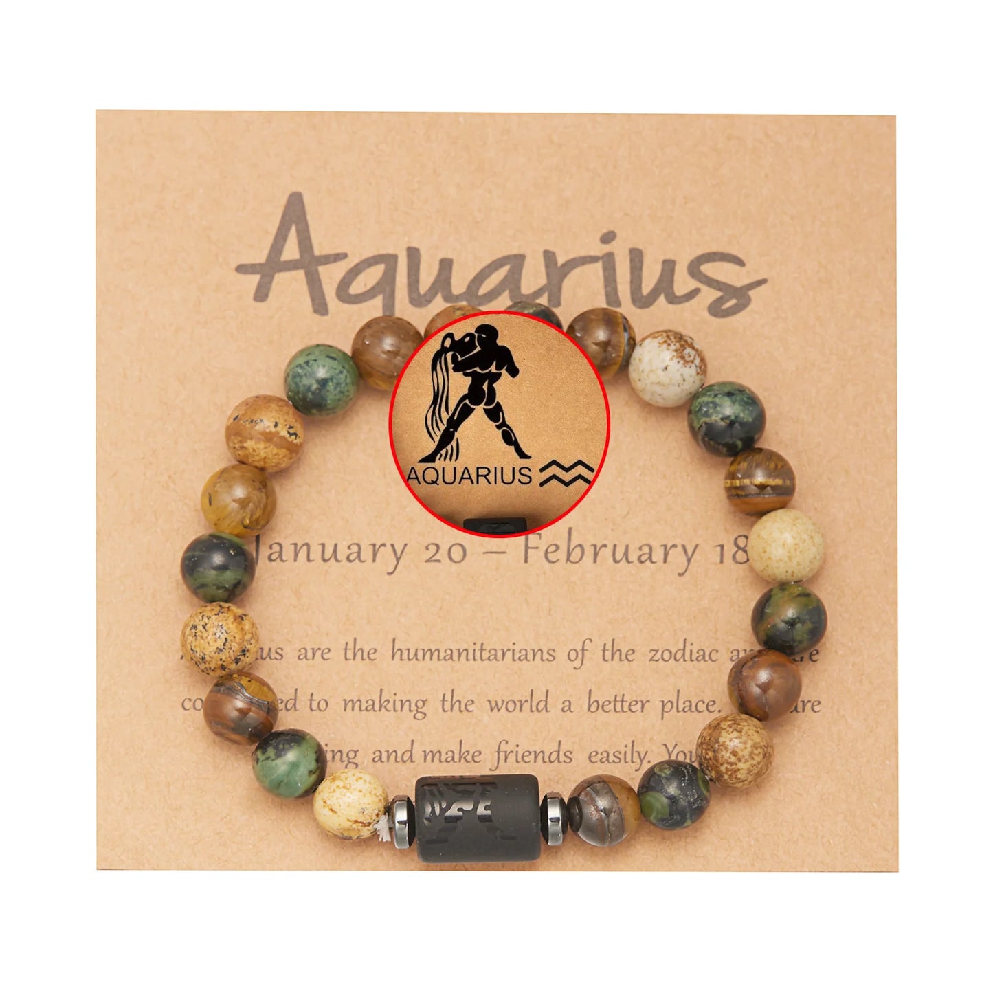 Tigerauge Sternzeichen-Armband – 12 Sternbilder Glücksarmband
