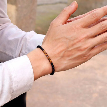 4 mm Kaiser-Onyx Armband – Minimalistisch & Unisex für Yoga & Meditation