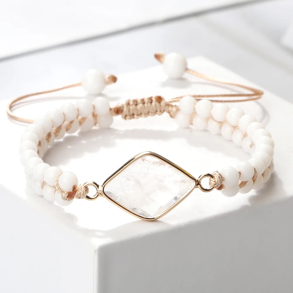 4 mm Howlith-Armband – Mini-Naturstein für Yoga & Heilung