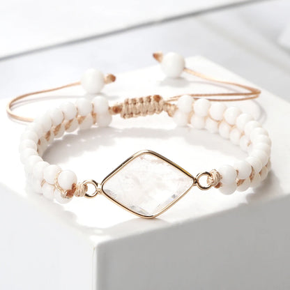 4 mm Howlith-Armband – Mini-Naturstein für Yoga & Heilung