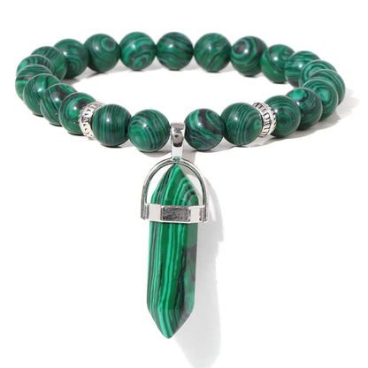 Kraftstein-Armband mit Symbolen – Naturstein-Schmuck für Frauen