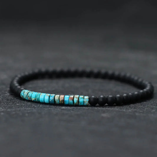 4 mm Kaiser-Onyx Armband – Minimalistisch & Unisex für Yoga & Meditation