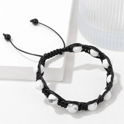 Geflochtenes Tigerauge & Türkis Armband – Verstellbarer Chakra-Schmuck