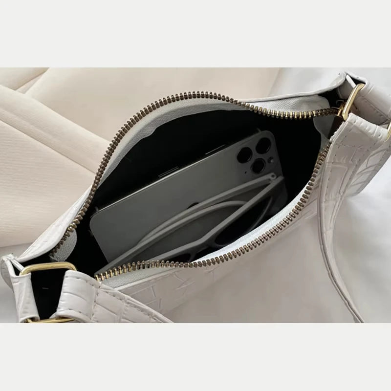 PU Leder Schultertasche – Alligator Look für stilvolle Auftritte