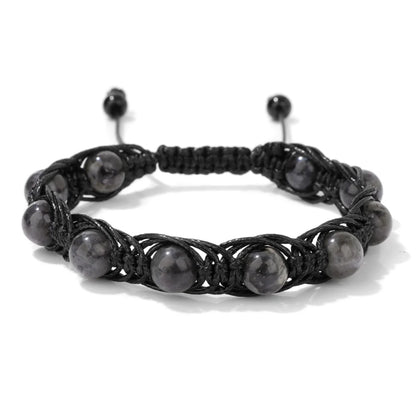 Geflochtenes Tigerauge & Türkis Armband – Verstellbarer Chakra-Schmuck