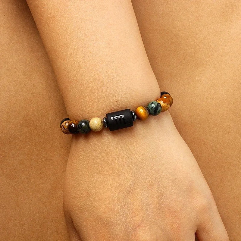 Tigerauge Sternzeichen-Armband – 12 Sternbilder Glücksarmband
