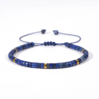 Damen-Armband mit Lapislazuli – Naturstein, handgemacht, fein & flexibel