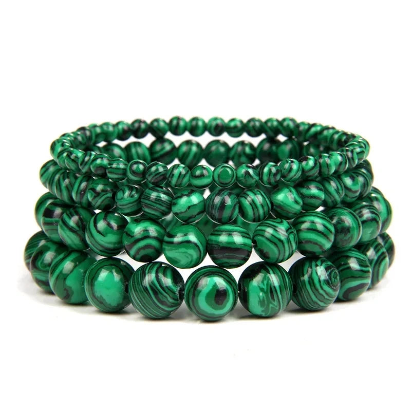 Malachit Naturstein-Armband – Heilung & Meditation für Damen & Herren