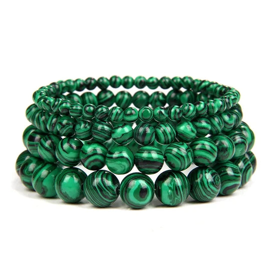 Malachit Naturstein-Armband – Heilung & Meditation für Damen & Herren