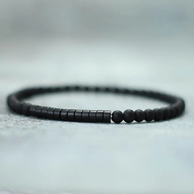 4 mm Kaiser-Onyx Armband – Minimalistisch & Unisex für Yoga & Meditation