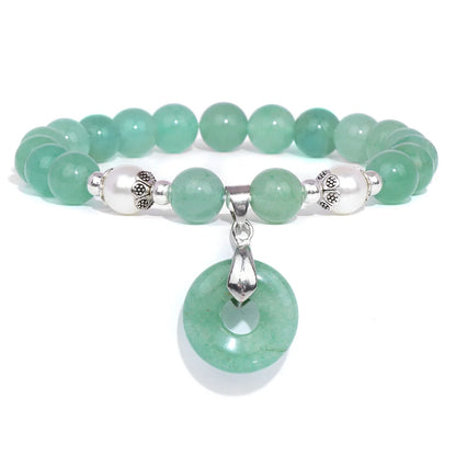 Kraftstein-Armband mit Symbolen – Naturstein-Schmuck für Frauen