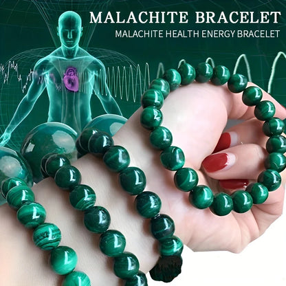 Malachit Naturstein-Armband – Heilung & Meditation für Damen & Herren