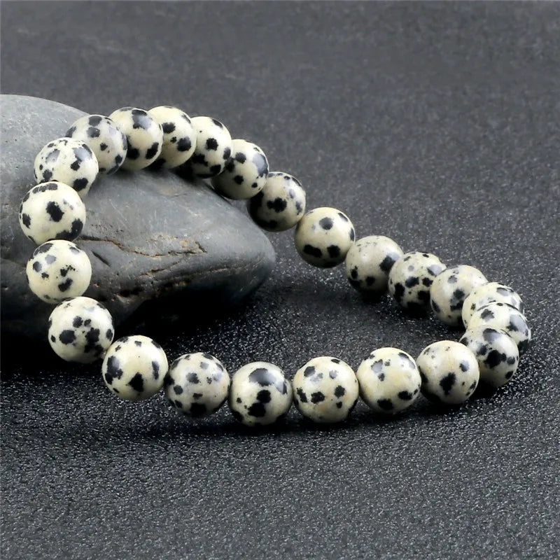 Heilstein-Armband aus Dalmatiner-Jaspis – Spiritueller Schmuck mit Bedeutung