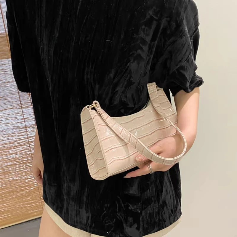 PU Leder Schultertasche – Alligator Look für stilvolle Auftritte